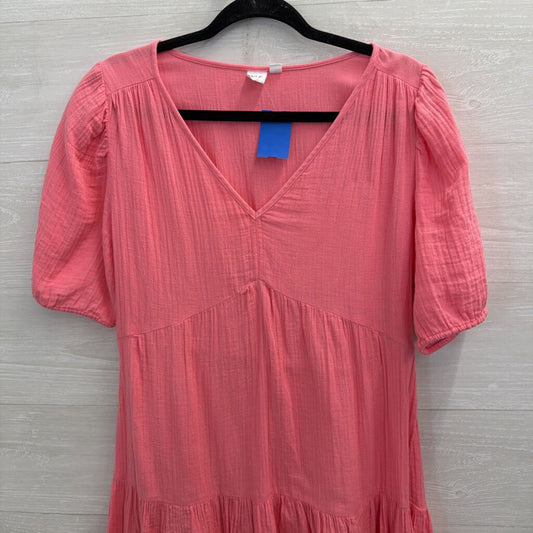Gap Pink Short Puff Sleeve Dress Small