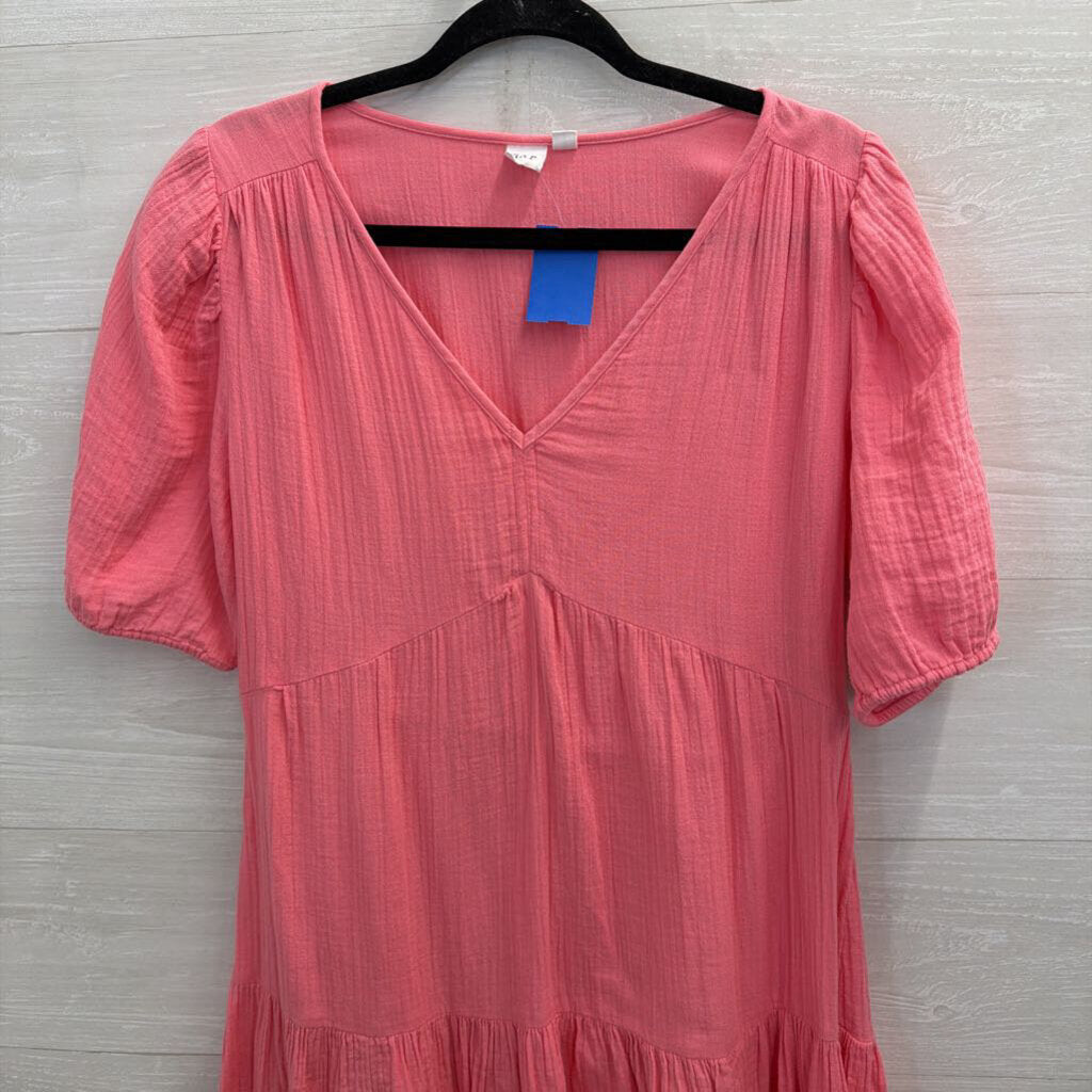 Gap Pink Short Puff Sleeve Dress Small