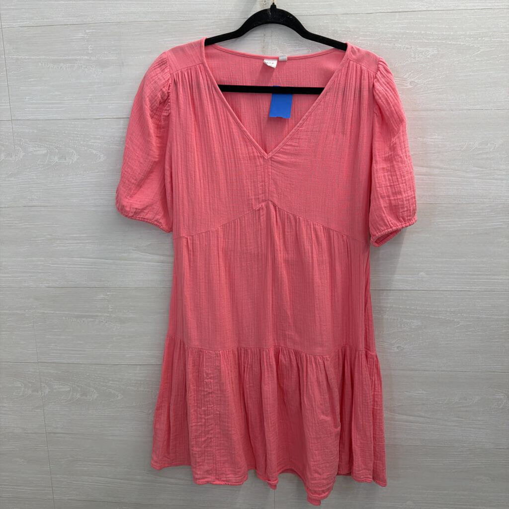 Gap Pink Short Puff Sleeve Dress Small