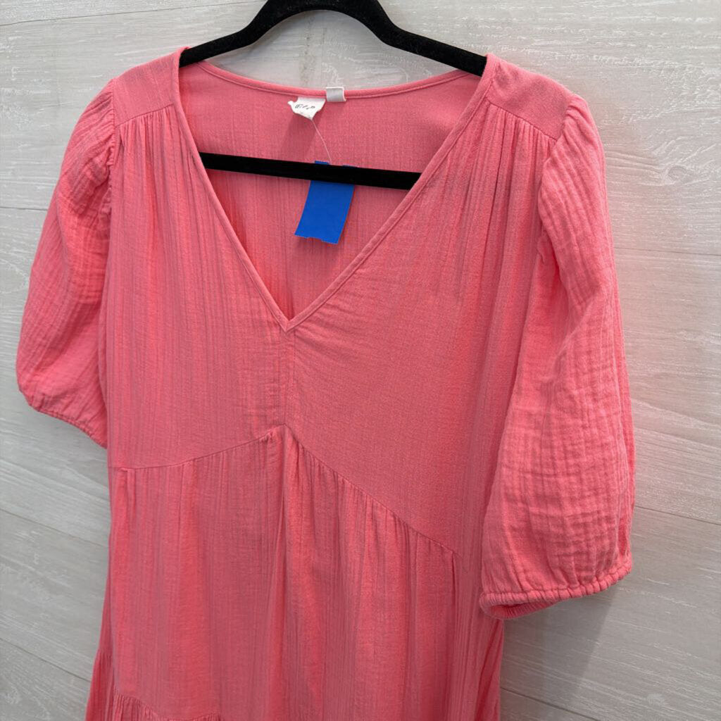 Gap Pink Short Puff Sleeve Dress Small