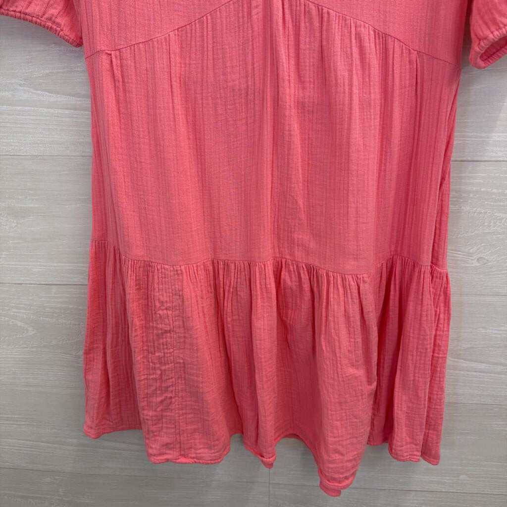 Gap Pink Short Puff Sleeve Dress Small