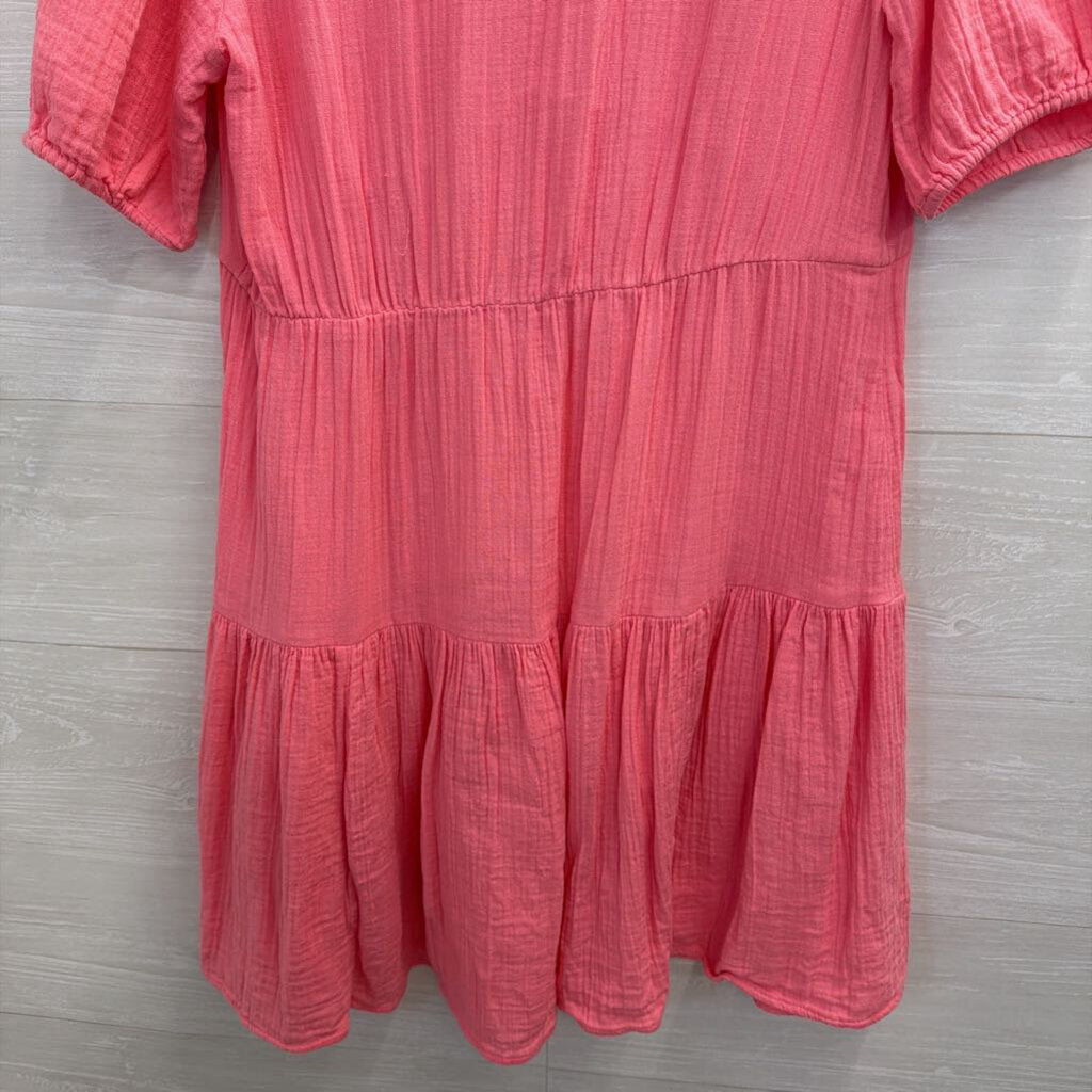 Gap Pink Short Puff Sleeve Dress Small