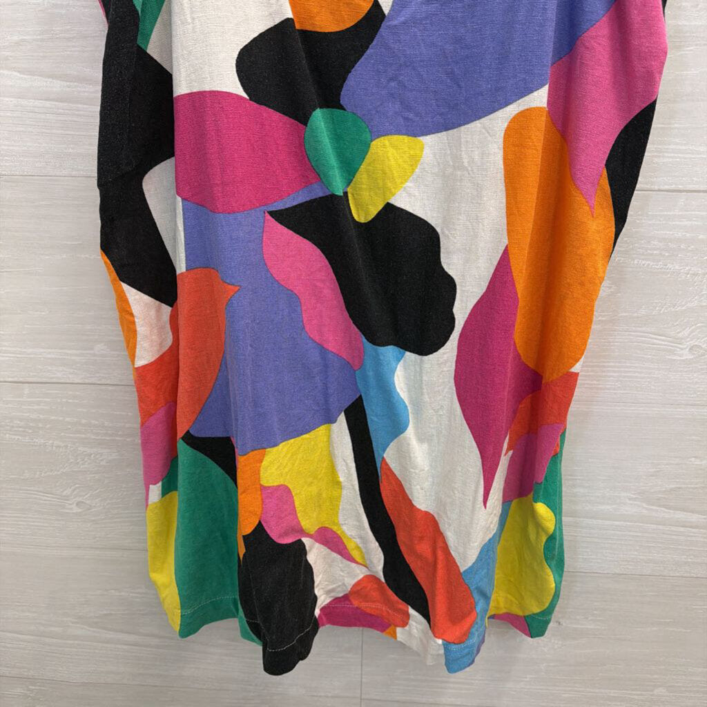 A New Day Multi Color Print Shift Dress Medium