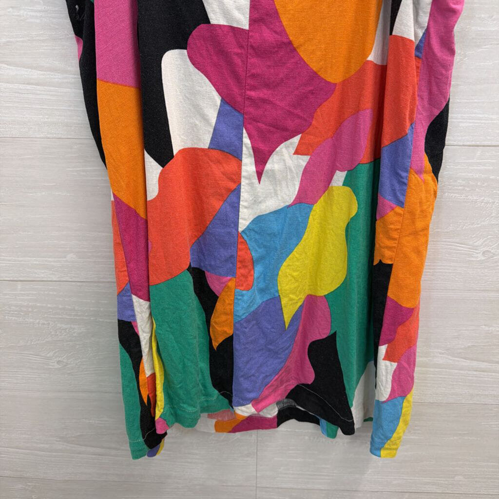 A New Day Multi Color Print Shift Dress Medium