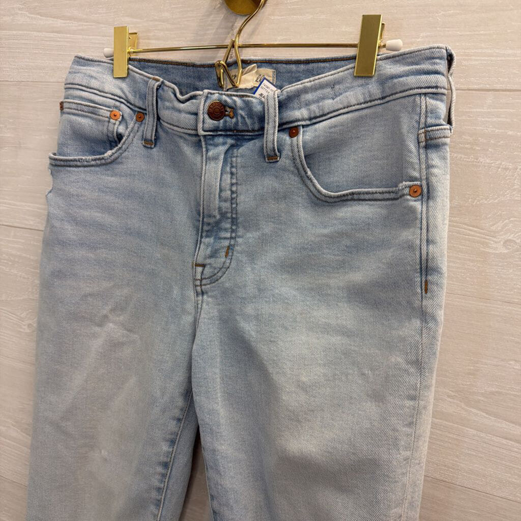 Madewell Light Wash Mid Rise Classic Straight Leg Jeans 29