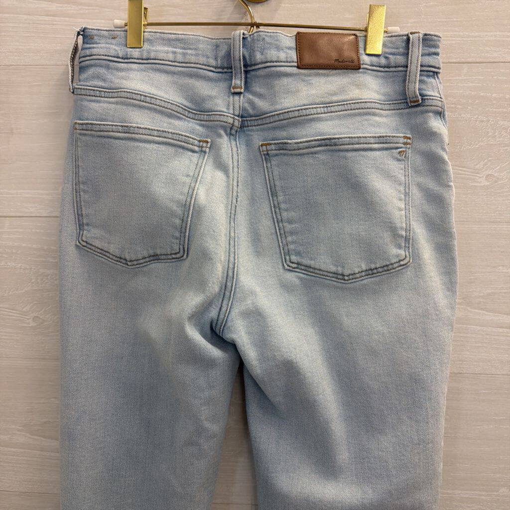Madewell Light Wash Mid Rise Classic Straight Leg Jeans 29