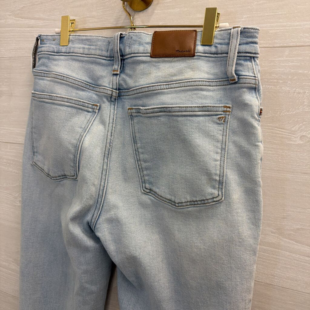 Madewell Light Wash Mid Rise Classic Straight Leg Jeans 29