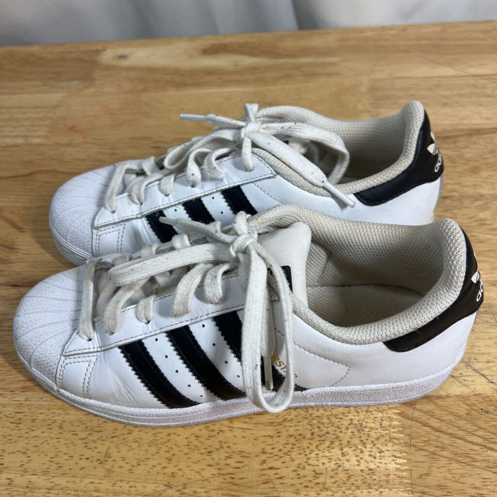 Adidas White/ Black Superstar Sneakers 5
