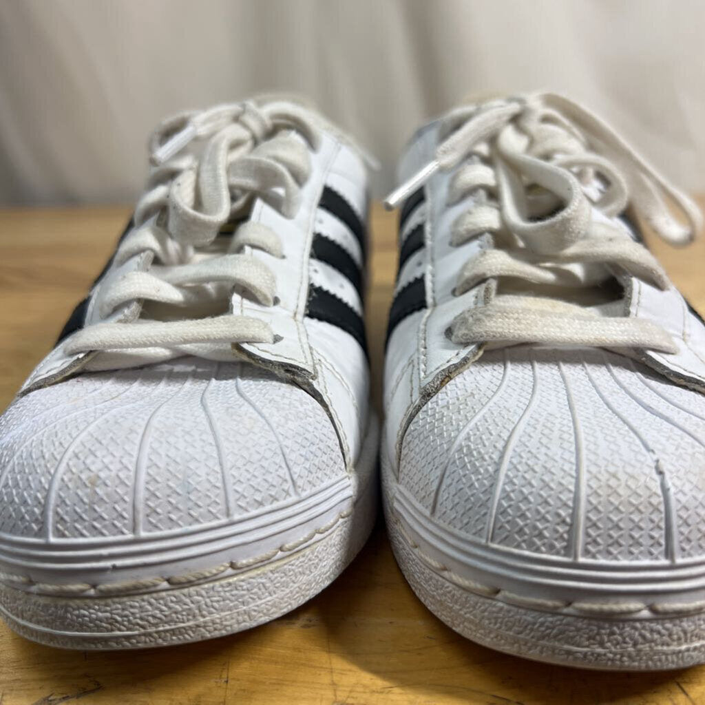 Adidas White/ Black Superstar Sneakers 5
