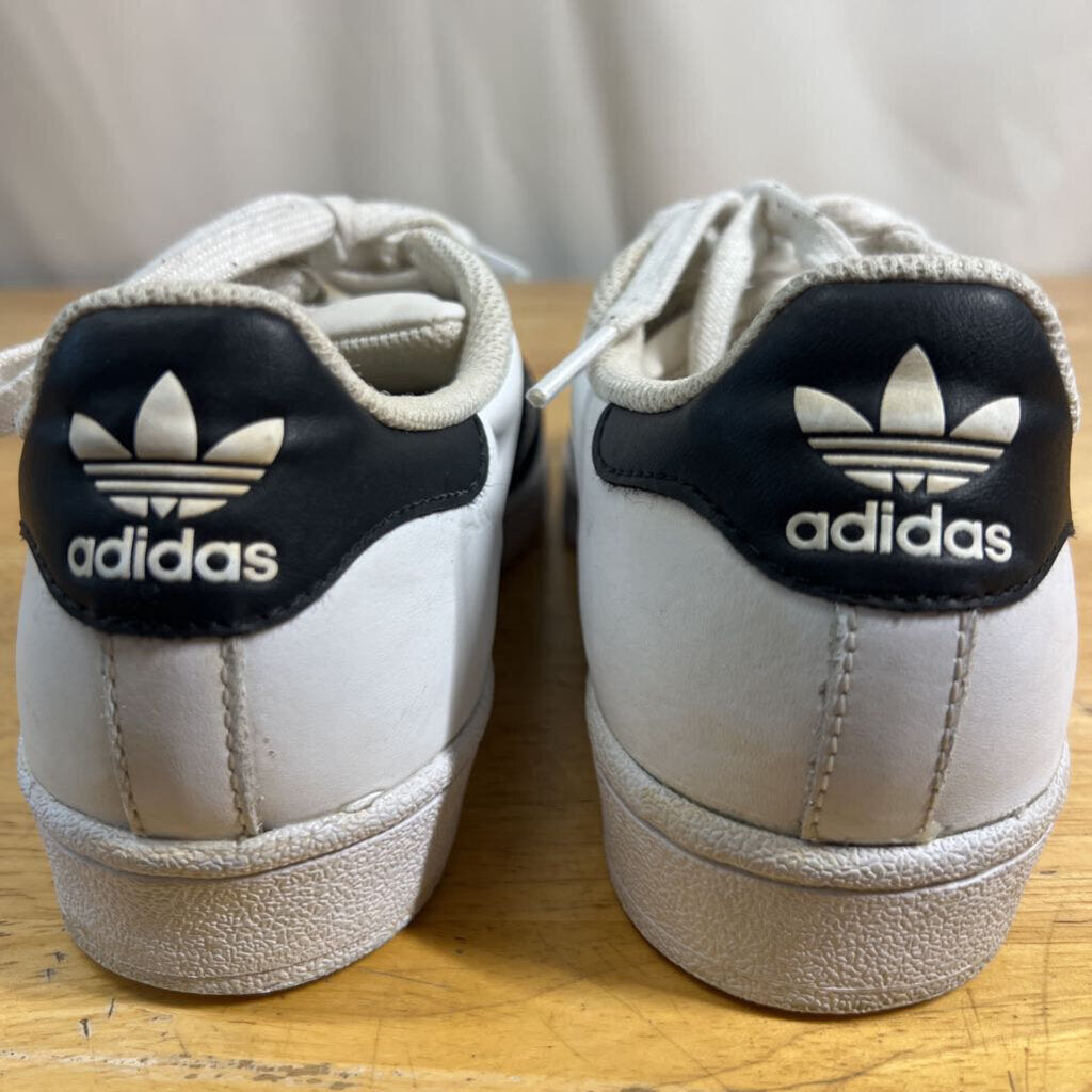 Adidas White/ Black Superstar Sneakers 5