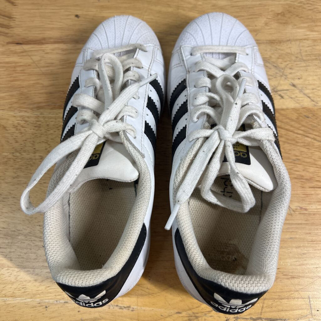 Adidas White/ Black Superstar Sneakers 5