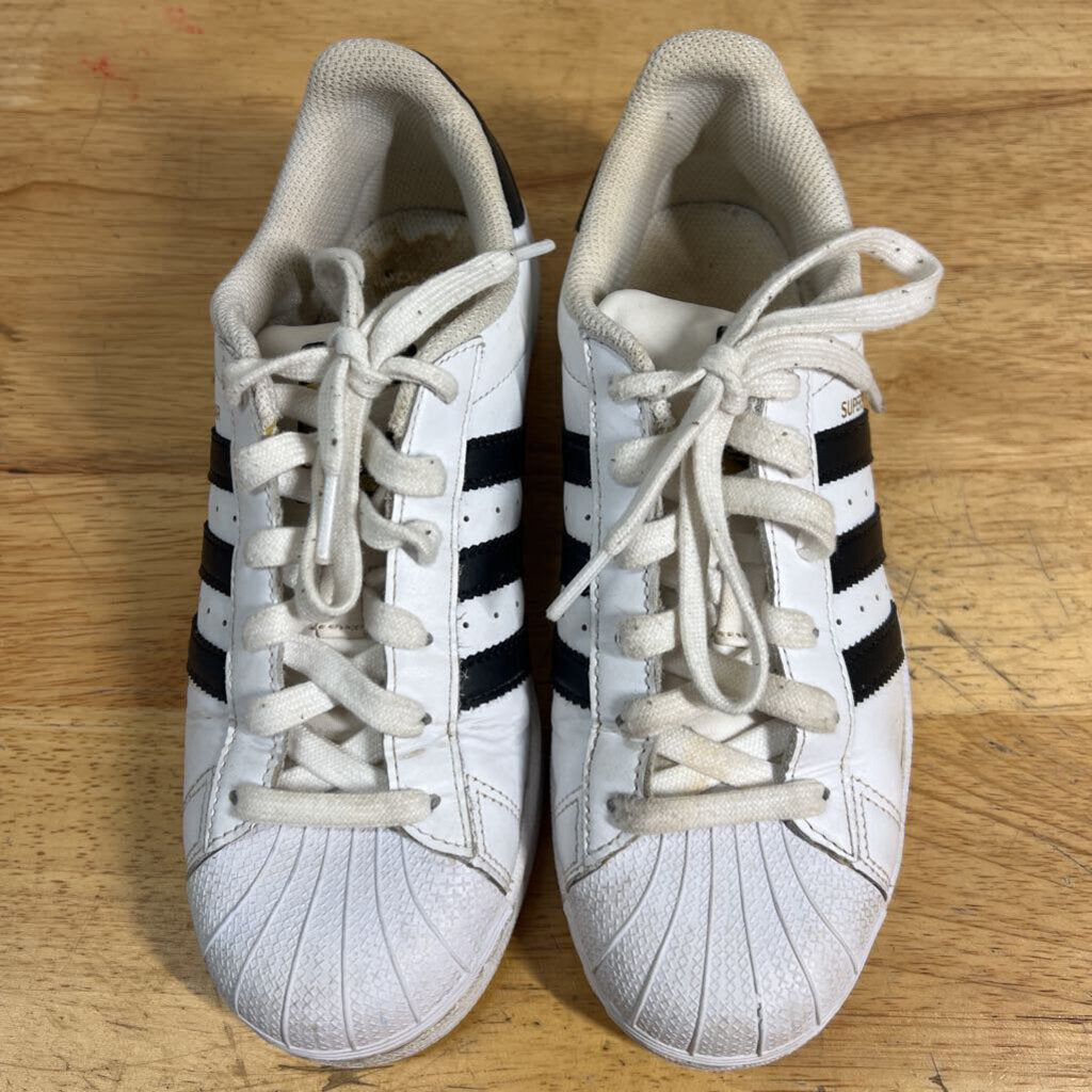 Adidas White/ Black Superstar Sneakers 5