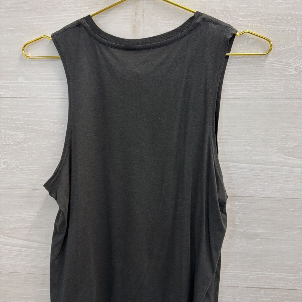 Spiritual Gangster Grey/ Multi Graphic Print Tank Top Medium