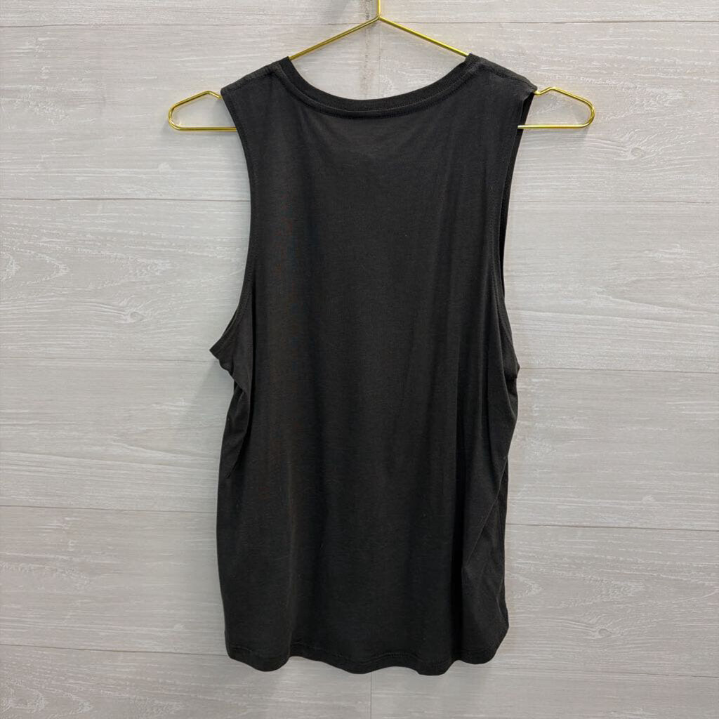 Spiritual Gangster Grey/ Multi Graphic Print Tank Top Medium