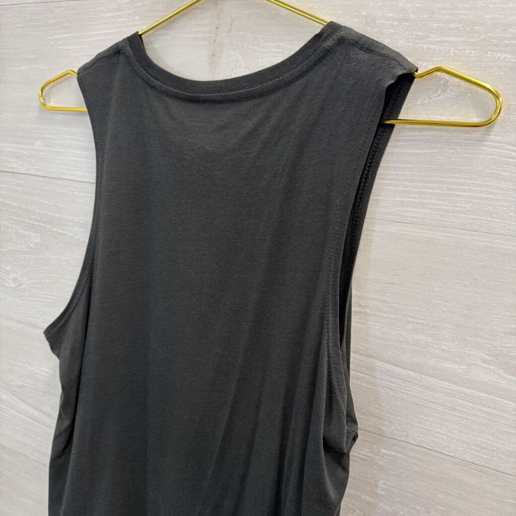 Spiritual Gangster Grey/ Multi Graphic Print Tank Top Medium