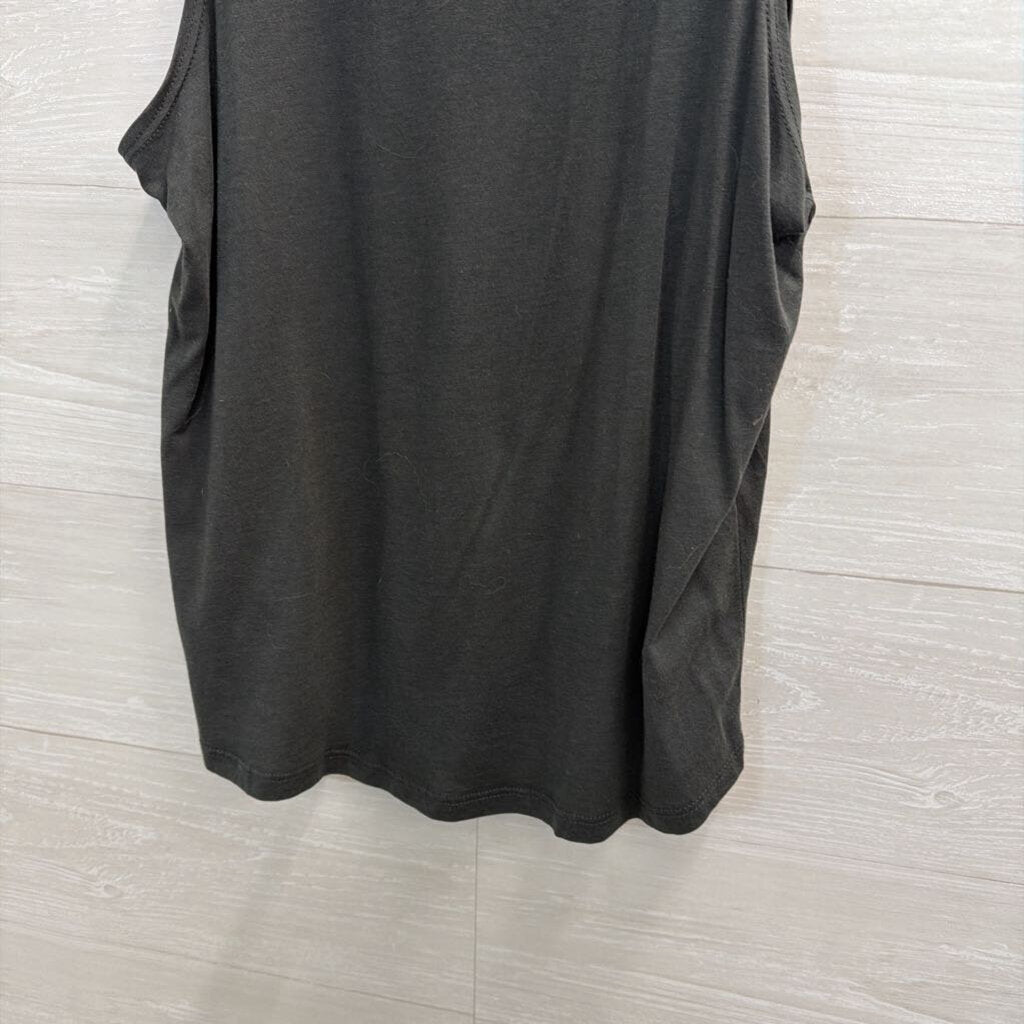 Spiritual Gangster Grey/ Multi Graphic Print Tank Top Medium