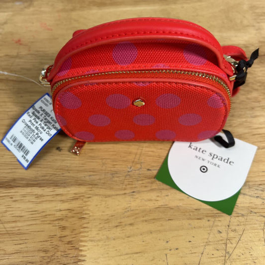 Kate Spade X Target Red/ Pink Polka Dot Print Micro Crossbody Purse