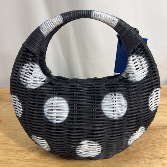 Kate Spade X Target Black/ White Polka Dot Wicker Purse