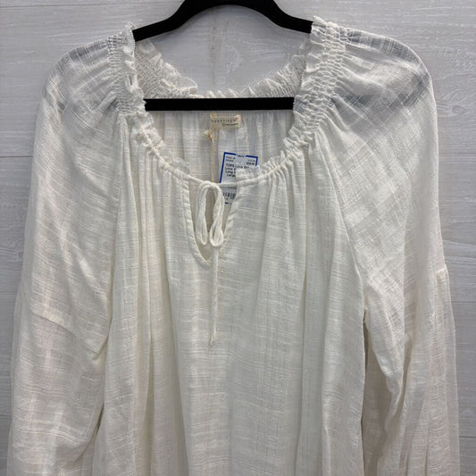 Love Stitch White Long Sleeve Top Large