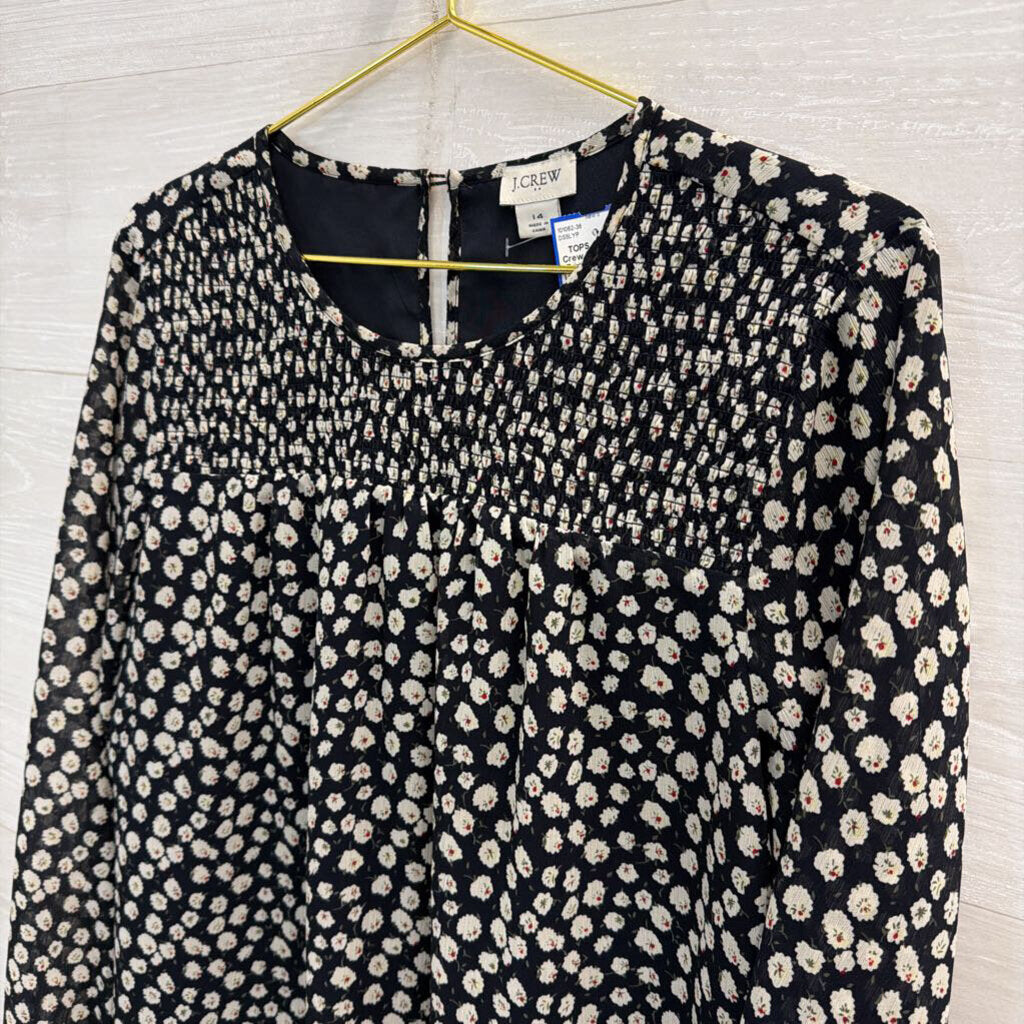 J Crew Black/ White Print Long Sleeve Top 14