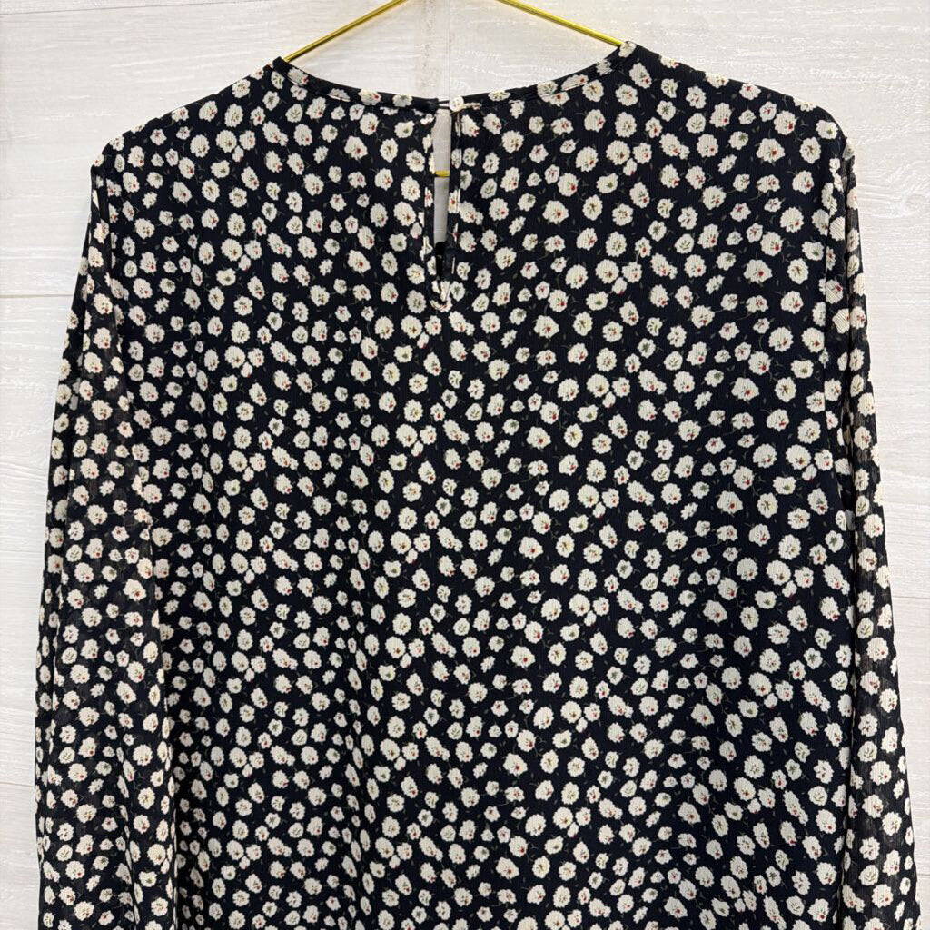 J Crew Black/ White Print Long Sleeve Top 14