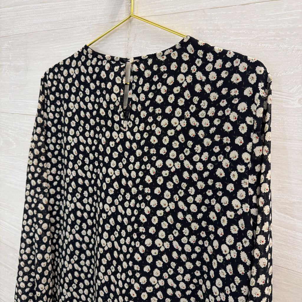 J Crew Black/ White Print Long Sleeve Top 14
