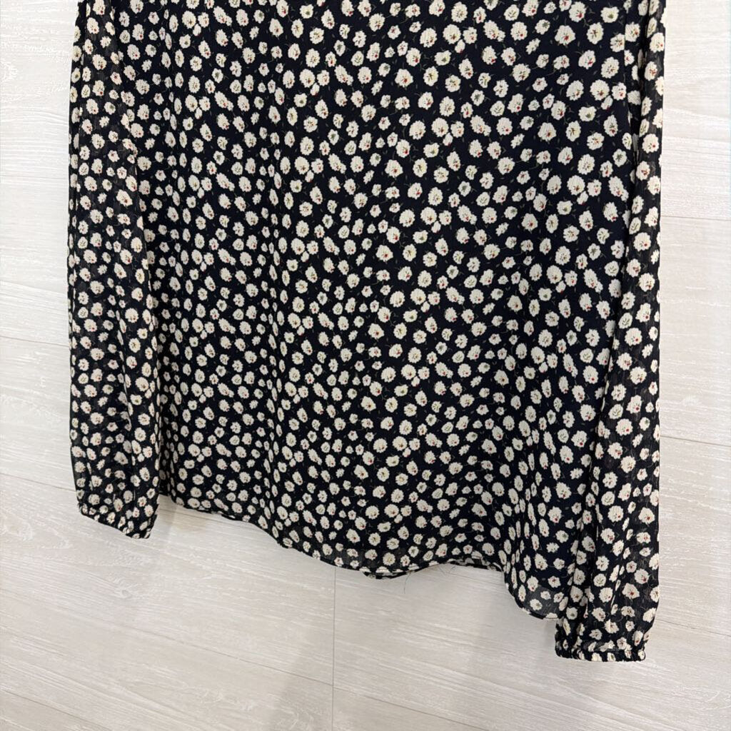 J Crew Black/ White Print Long Sleeve Top 14