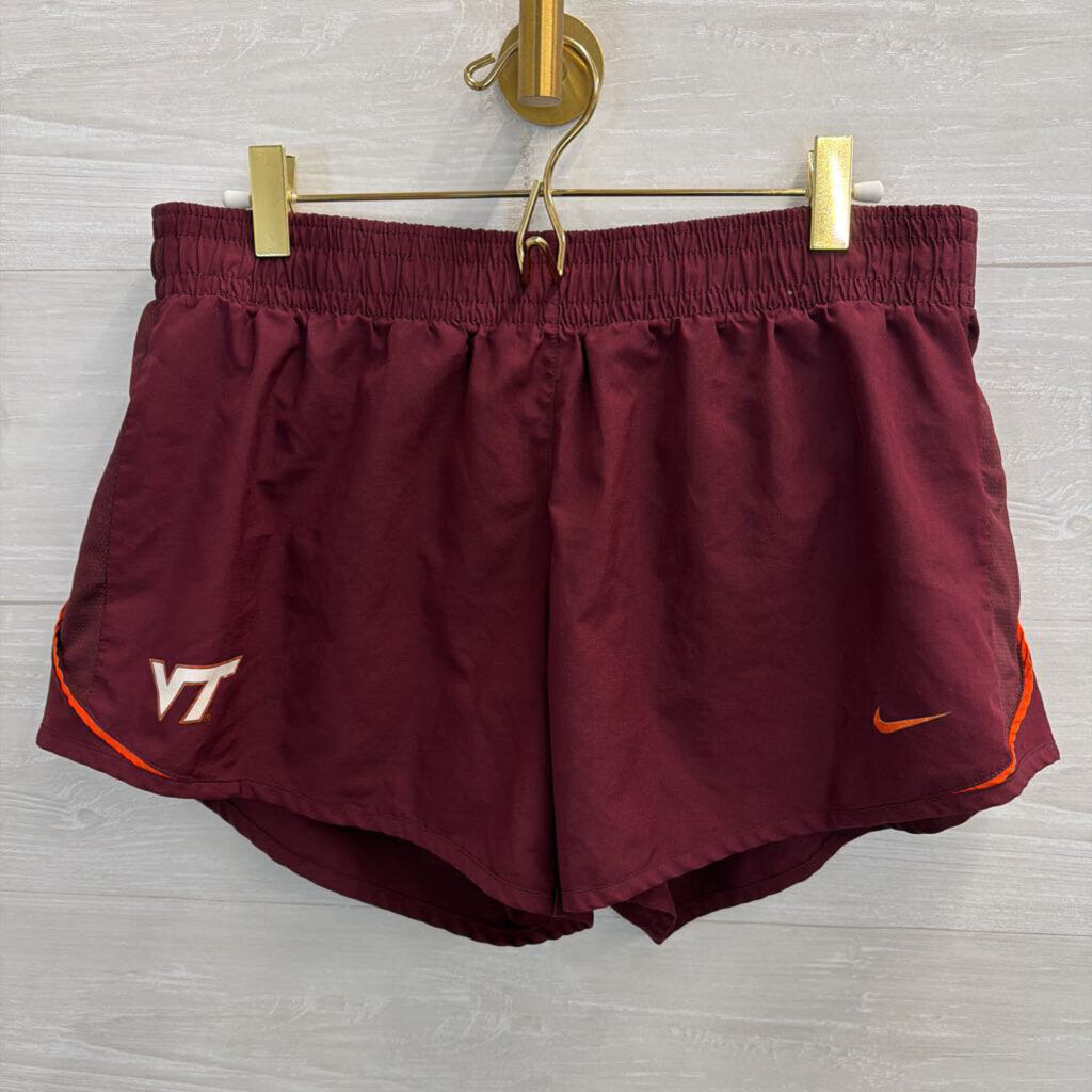 Nike Burgundy/ Orange Virginia Tech Athletic Shorts Large