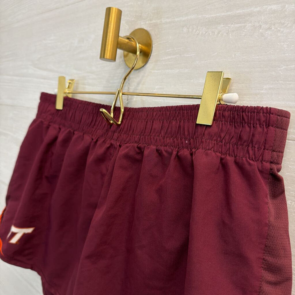 Nike Burgundy/ Orange Virginia Tech Athletic Shorts Large
