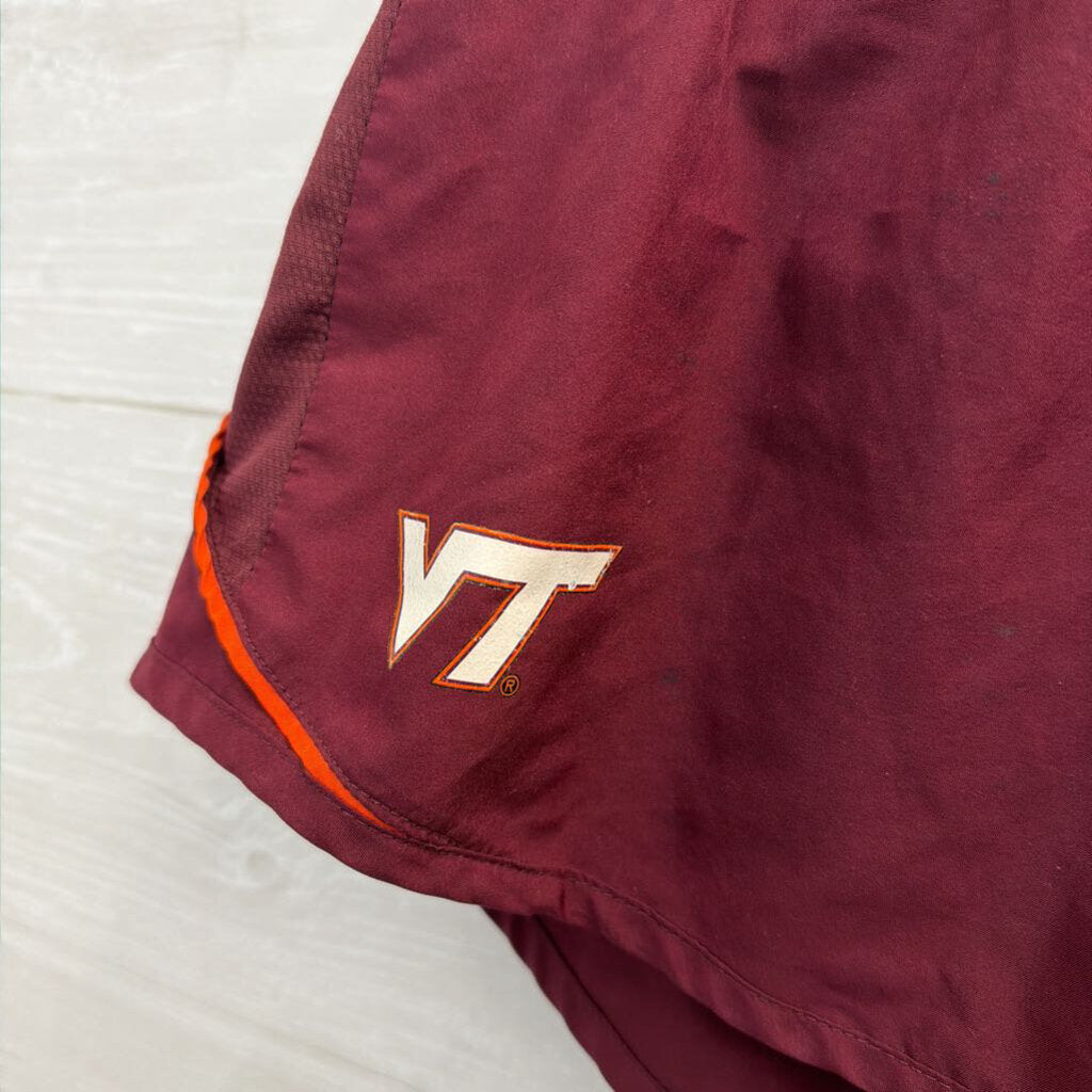 Nike Burgundy/ Orange Virginia Tech Athletic Shorts Large