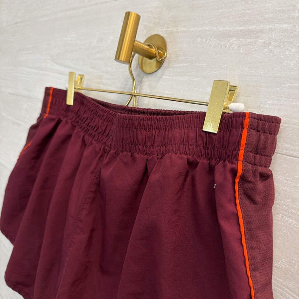 Nike Burgundy/ Orange Virginia Tech Athletic Shorts Large