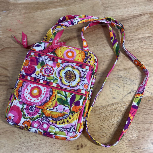 Vera Bradley Pink/ Multi Print Quilted Crossbody Purse