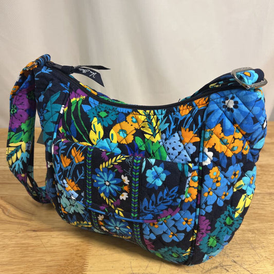 Vera Bradley Navy/ Multi Print Quilted Shoulder Purse