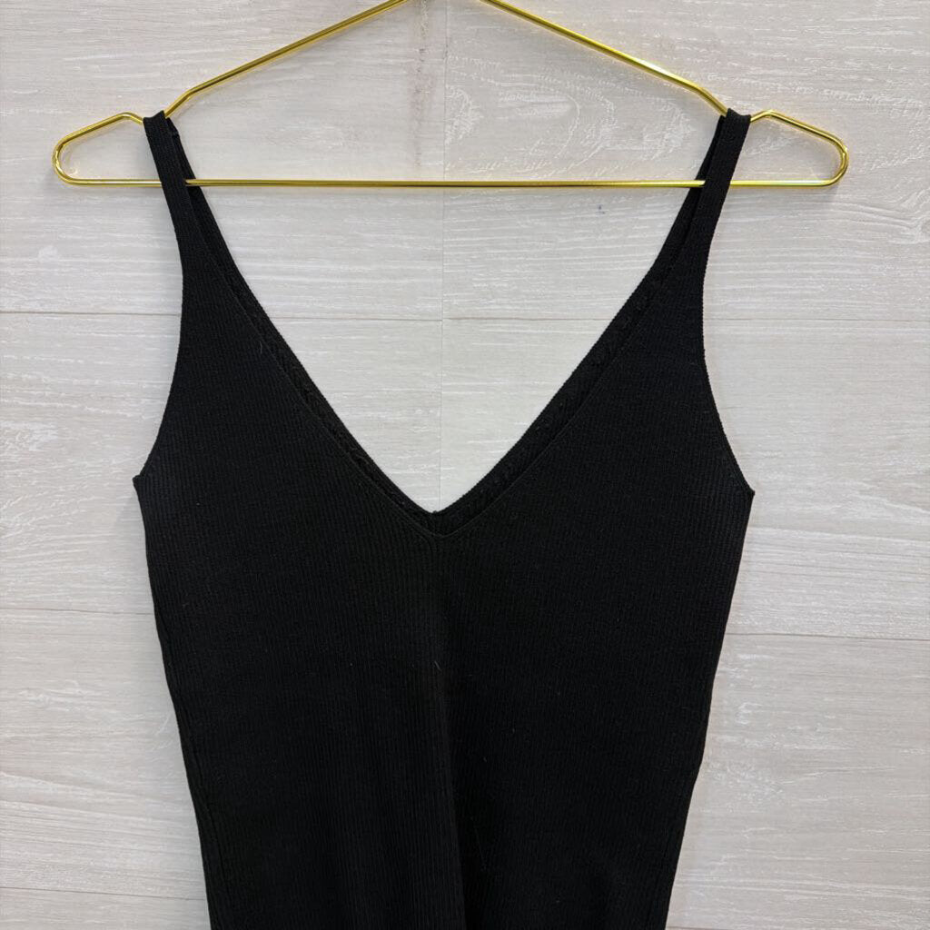 Cache Black Knit Beaded Tank Top Medium