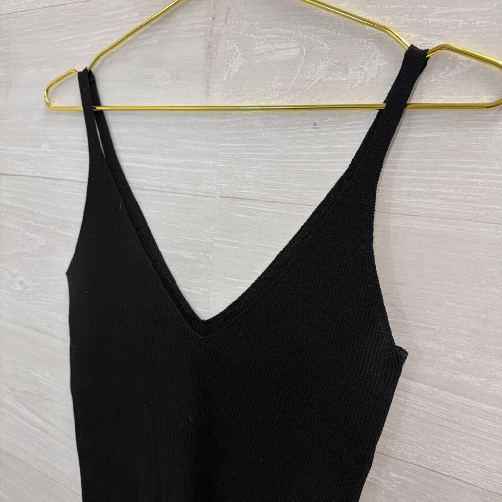 Cache Black Knit Beaded Tank Top Medium