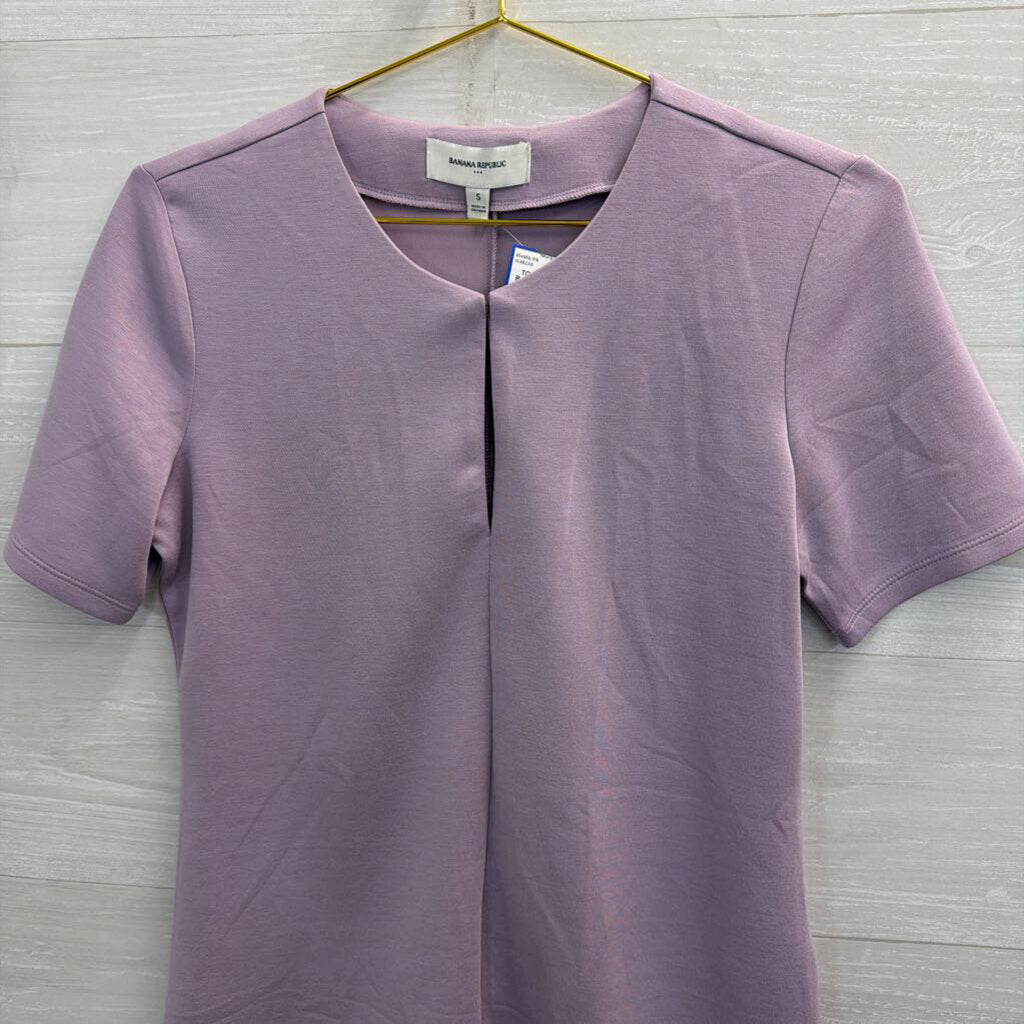 Banana Republic Purple Short Sleeve Top Small