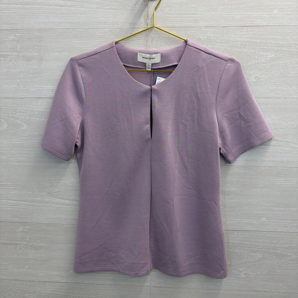 Banana Republic Purple Short Sleeve Top Small
