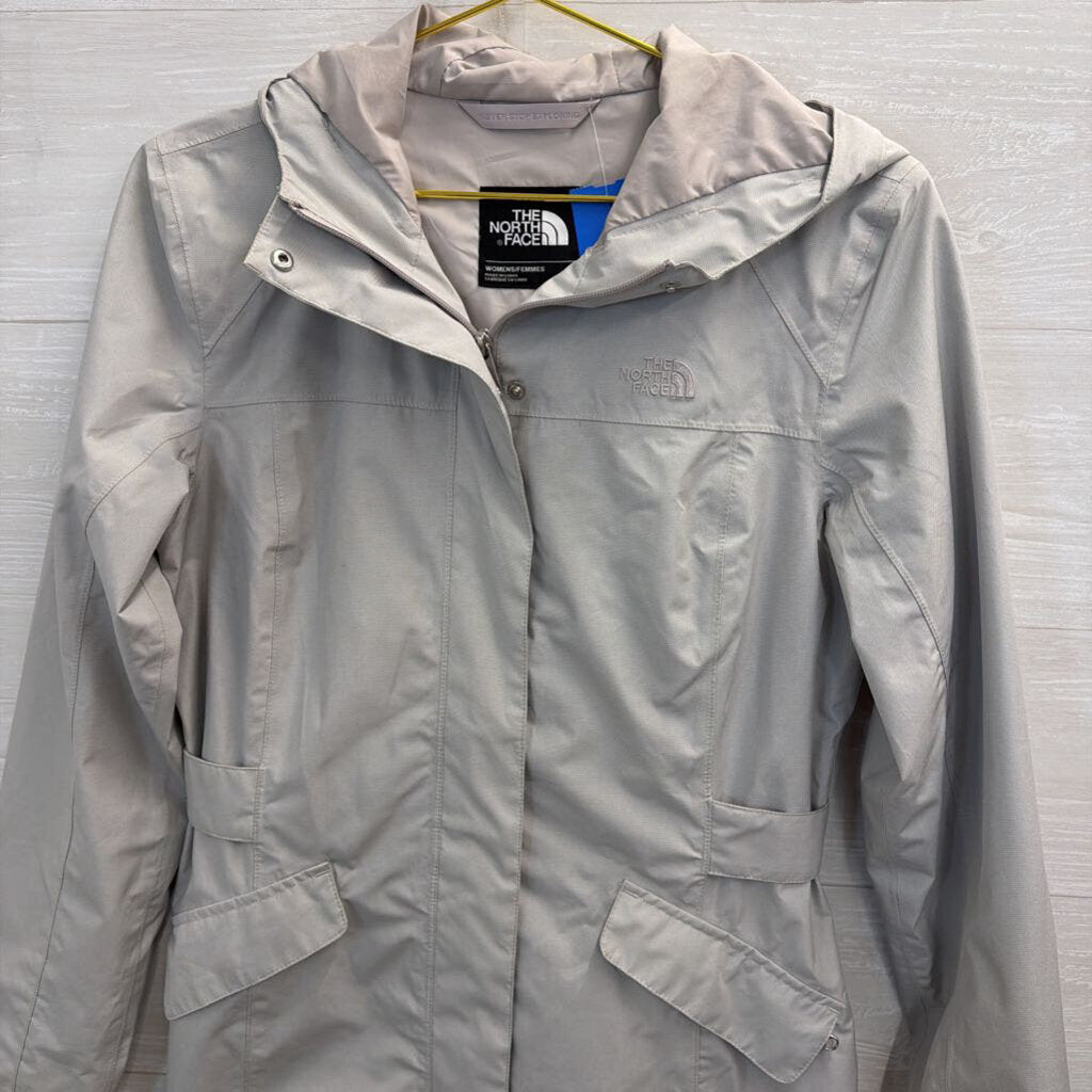 The North Face Grey Zip Up Hooded Jacket Medium