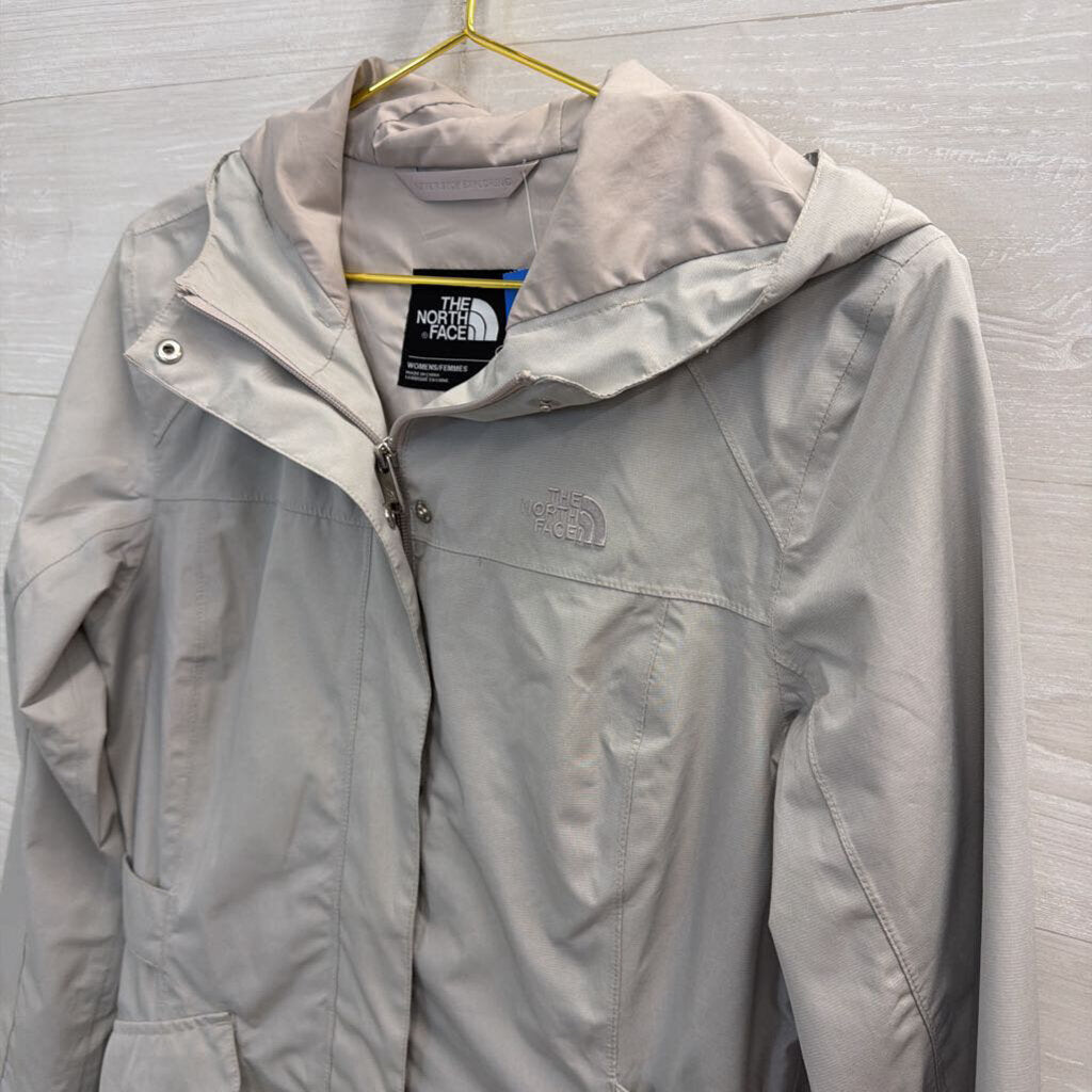 The North Face Grey Zip Up Hooded Jacket Medium