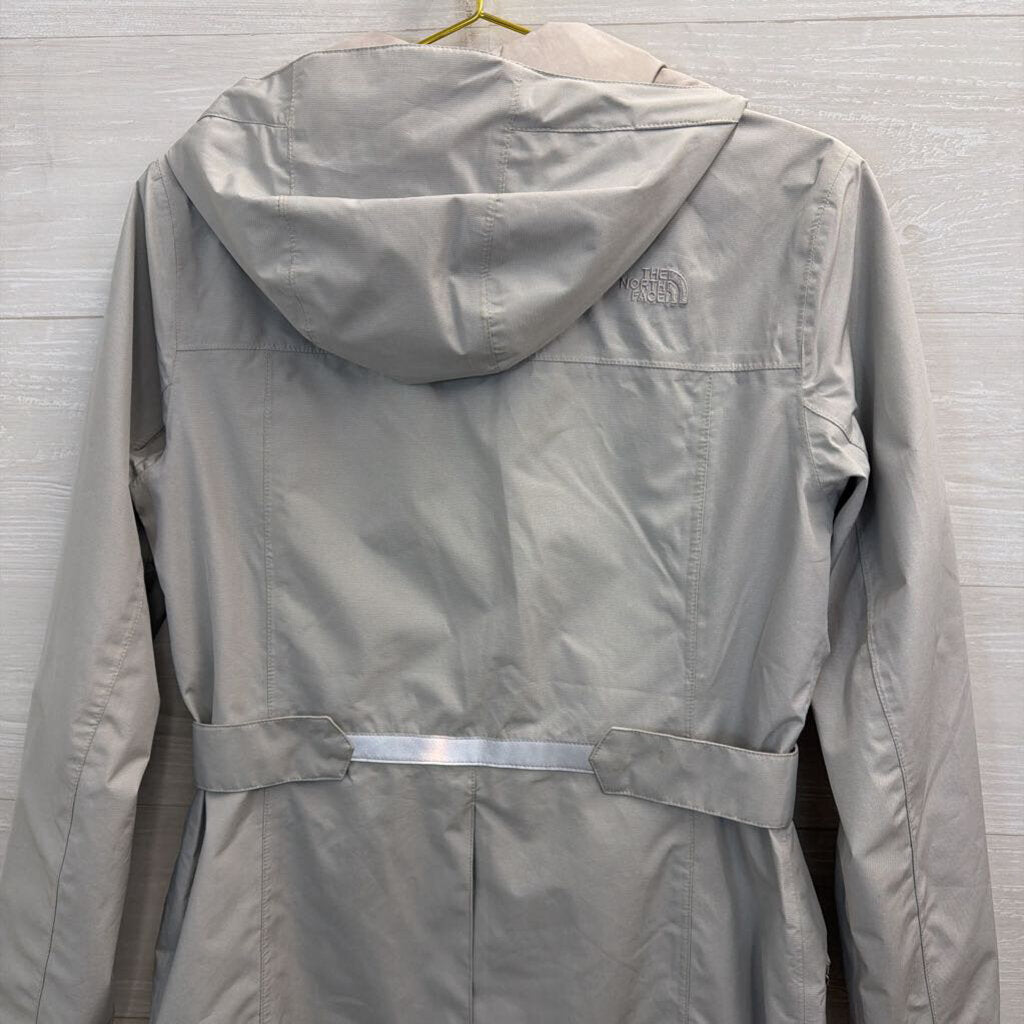 The North Face Grey Zip Up Hooded Jacket Medium