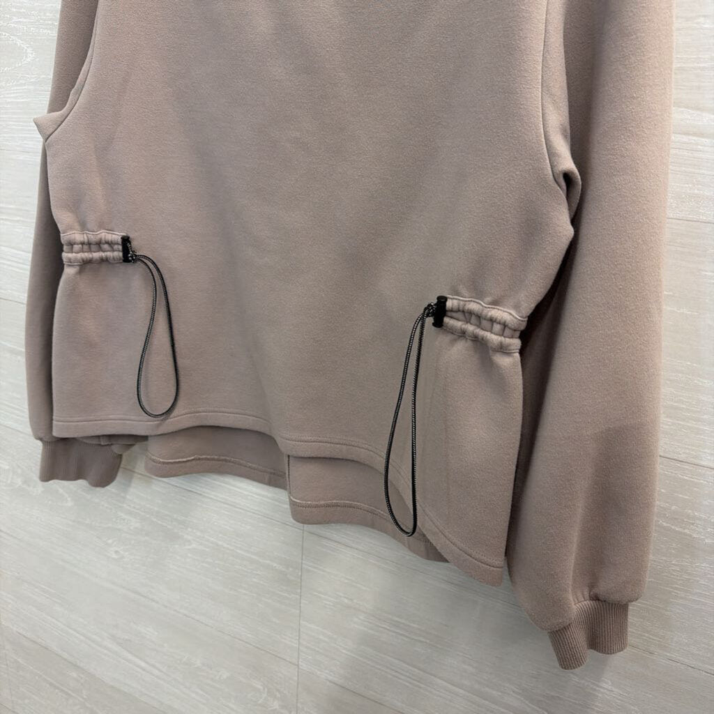Varley Grey Cinch Waist Crewneck Sweatshirt Small