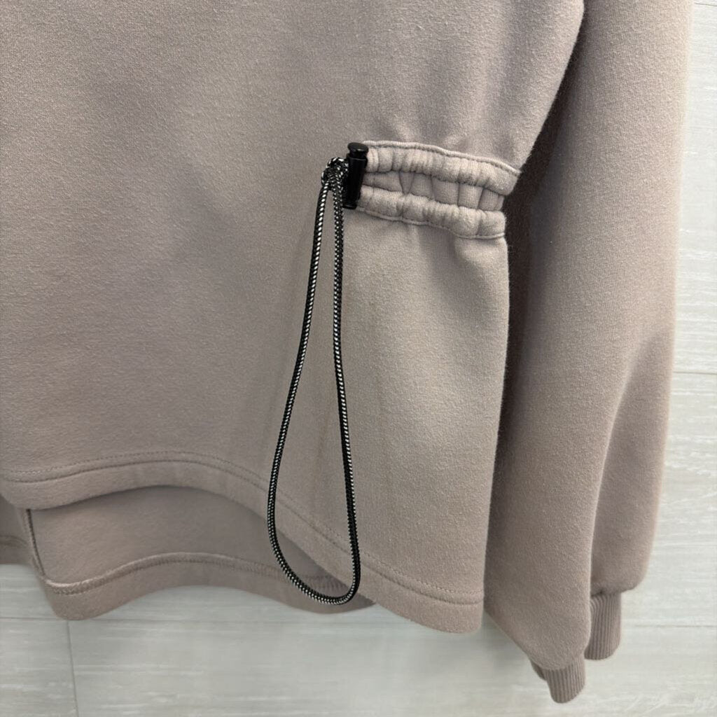 Varley Grey Cinch Waist Crewneck Sweatshirt Small