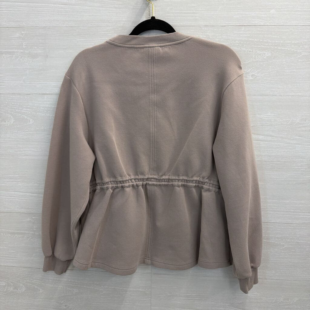 Varley Grey Cinch Waist Crewneck Sweatshirt Small