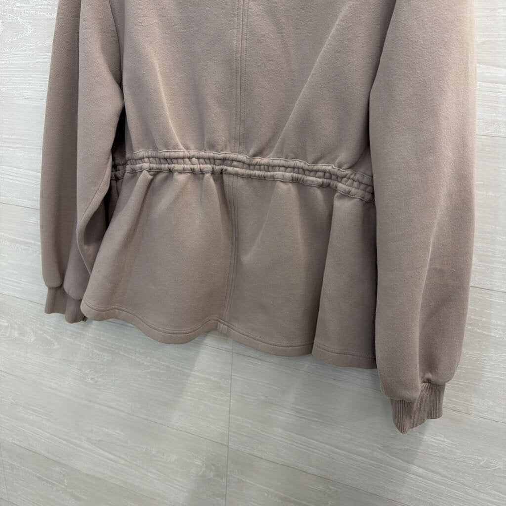 Varley Grey Cinch Waist Crewneck Sweatshirt Small