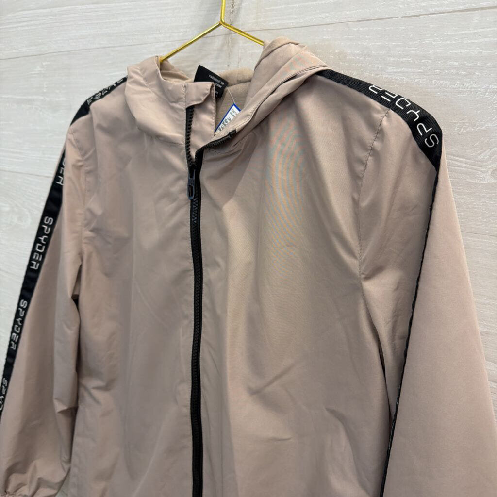 Spyder Grey/ Black Side Logo Stripe Zip Up Hooded Jacket Medium
