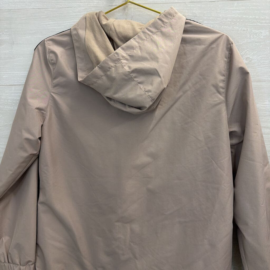 Spyder Grey/ Black Side Logo Stripe Zip Up Hooded Jacket Medium