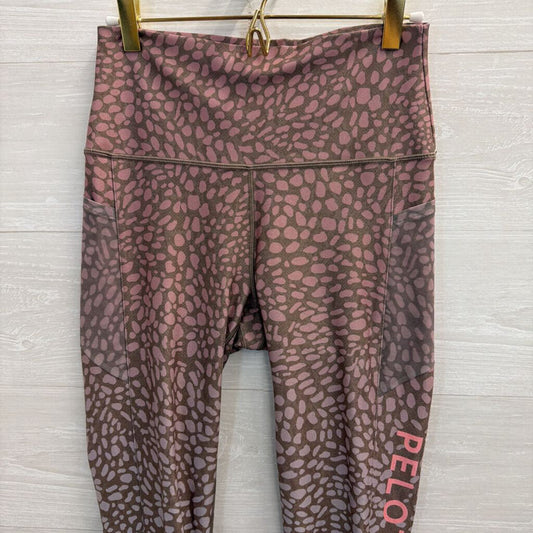 Wear It To Heart Peloton Brown/ Pink Print Leggings Medium