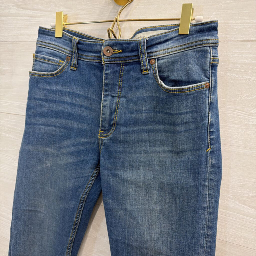 Pilcro Medium Wash Slim Straight Jeans 27