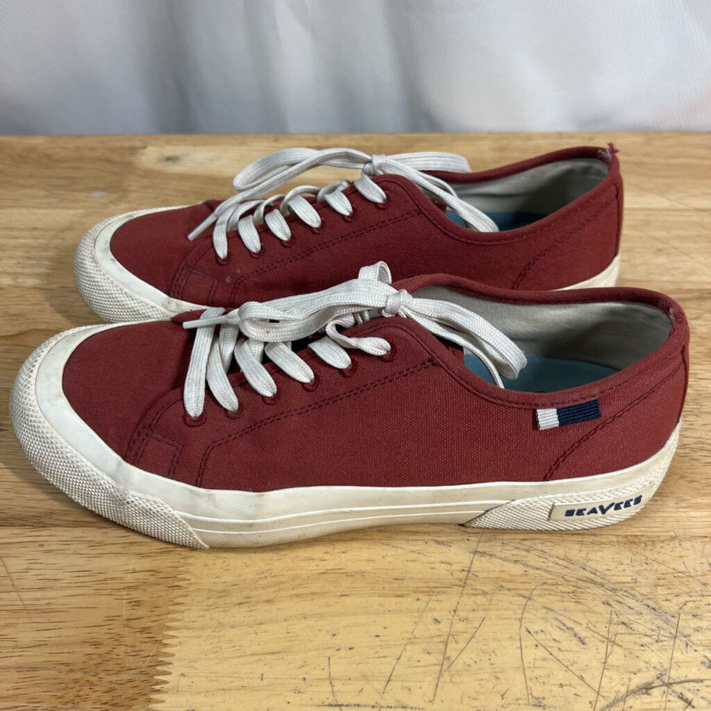 SeaVees Monterey Red Canvas Sneakers 9