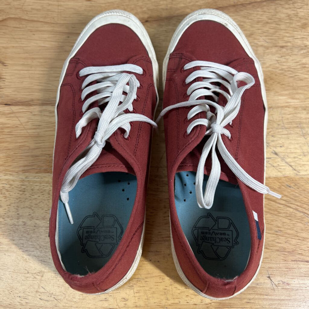 SeaVees Monterey Red Canvas Sneakers 9